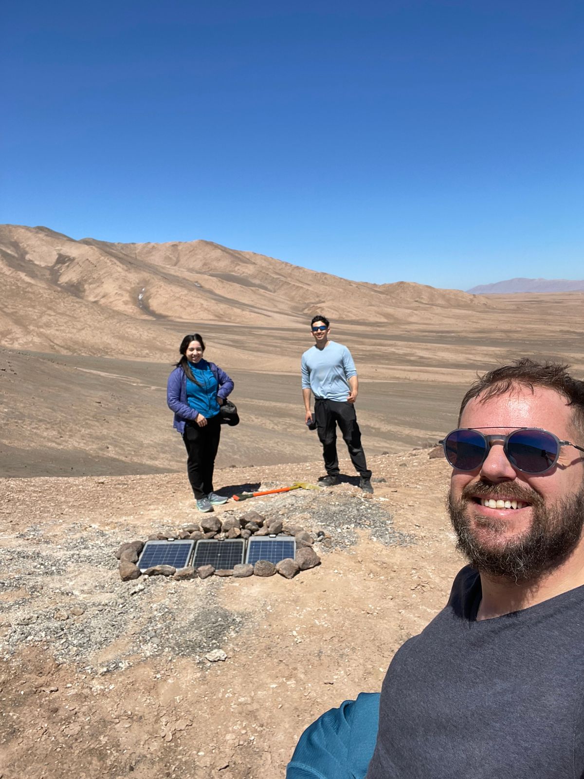 Temporary seismic station installed during northern Chile fieldwork